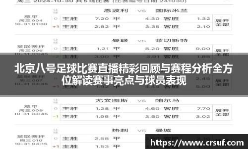 北京八号足球比赛直播精彩回顾与赛程分析全方位解读赛事亮点与球员表现