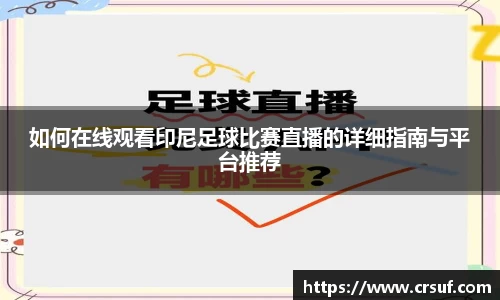 如何在线观看印尼足球比赛直播的详细指南与平台推荐